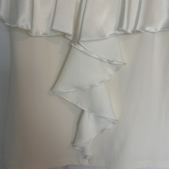 Joseph Ribkoff satin ruffle top - Picture 5 of 8